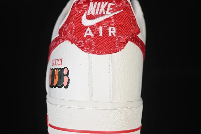 All categories Nk Air Force 1 Air Force series Nk Air Force 1 Low Air Force low-top Nike Air Force 1'07 Low Gucci co-branded white and red Air Force 1 low-top casual sneakers SC0601-570